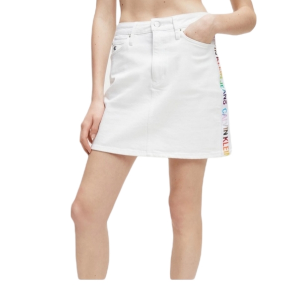 Calvin Klein Jeans Pride High Rise Mini Skirt Size 28 - Picture 9 of 10